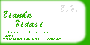 bianka hidasi business card